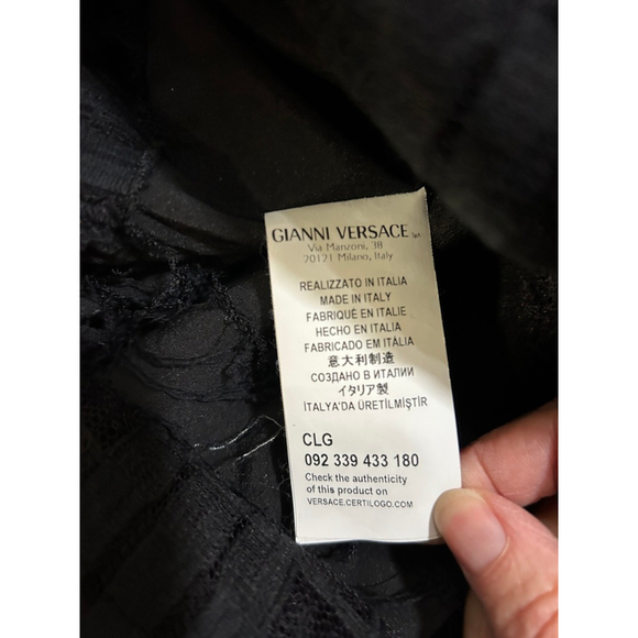 Versus Versace Black One Shoulder Mini Dress with Buckle Size 4 - Picture 9 of 12